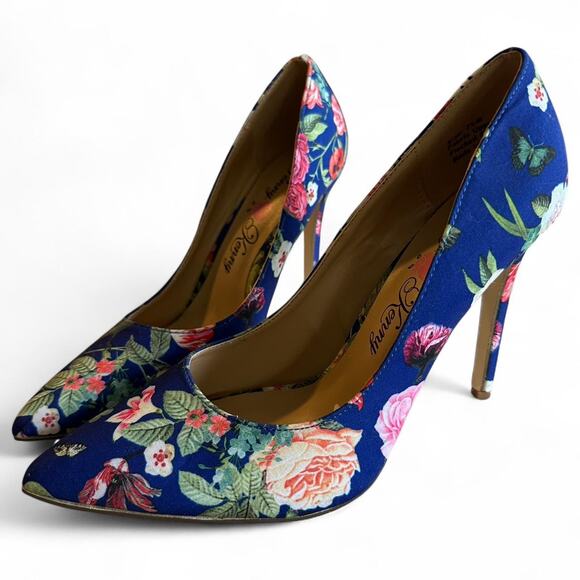 Penny Loves Kenny floral pointed toe high heels with 4” heel, women’s size 7.5 - Picture 1 of 6